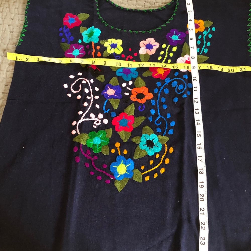 Embroidered top hand made Oaxaca